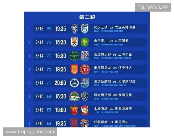 中超赛程公布：新赛季揭幕战将于本周末打响